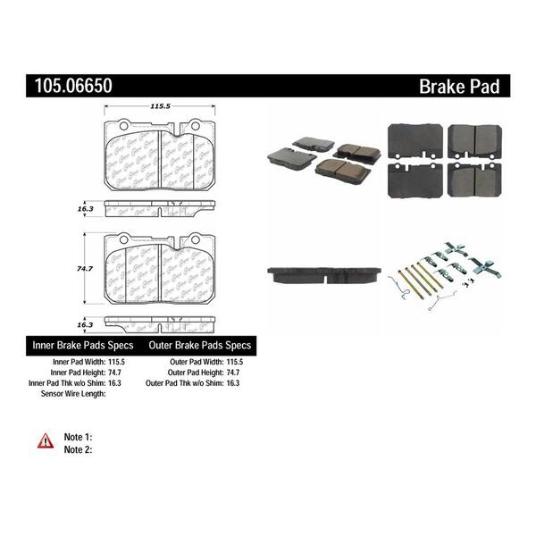 Centric Parts Disc Brake Pad Set 1995-2000 Lexus LS400