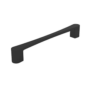 Kent Collection 6-5/16 in. (160 mm) Modern Matte Black Rectangular Cabinet Bar Pull