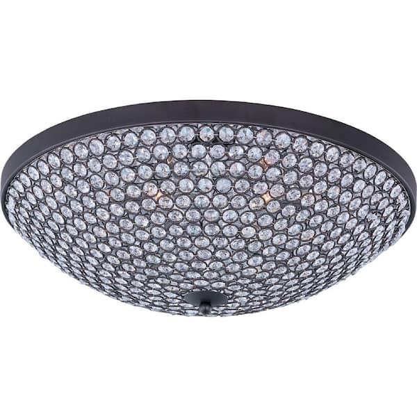 Glimmer 6-Light Bronze Flush Mount