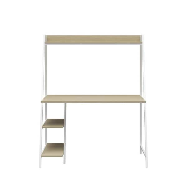 Novogratz Bushwick 43.8 in. Pale Oak Ladder Desk