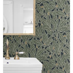 Rosemary Berry and Leaf Vinyl Peel and Stick Wallpaper Roll (Covers 31.35 sq. ft.)