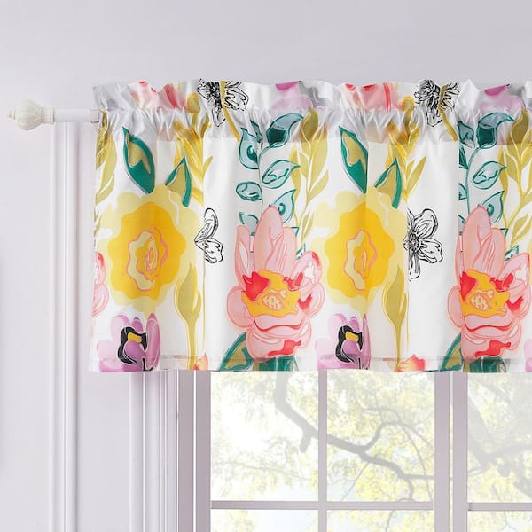 Watercolor Dream 19 in. L Polyester Valance in Multi
