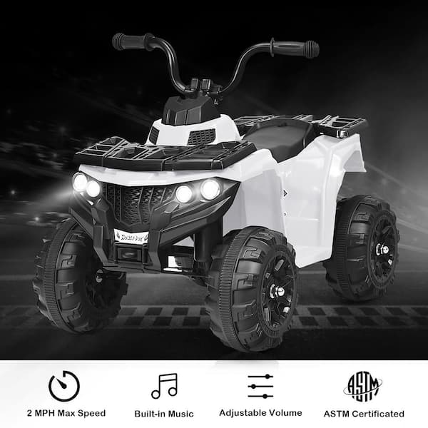 6v Electric Kids Ride on ATV Quad 4 Wheels Toy Car LED Lights Battery Power for sale online 