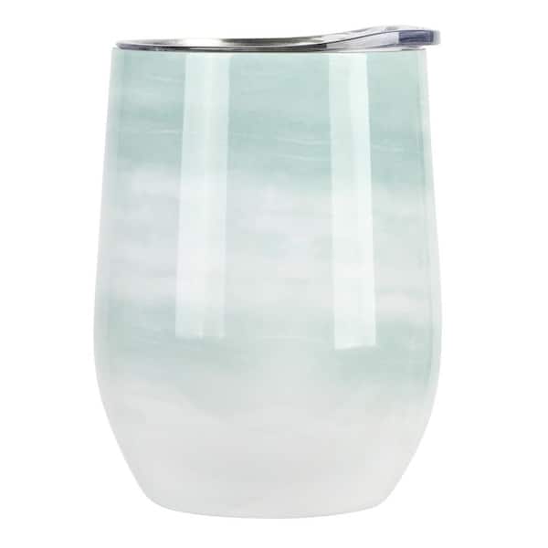 Gibson Home Brampton 12 oz. Stainless Steel Thermal Stemless Wine Tumbler in Green