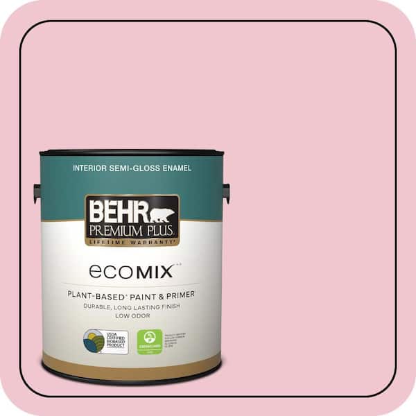 1 gal. #P140-2 Sweetheart Semi-Gloss Enamel EcoMix Plant-Based Interior Paint & Primer