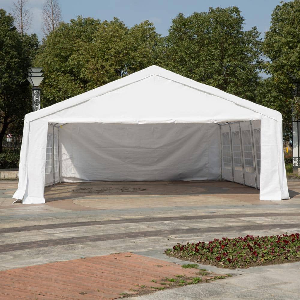 White Heavy Duty Outdoor Party Tent with Removable Sidewalls