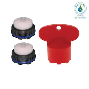 1.2 GPM Junior Size M21.5x1 PCA Cache Water-Saving Aerator with Key (2-Pack)