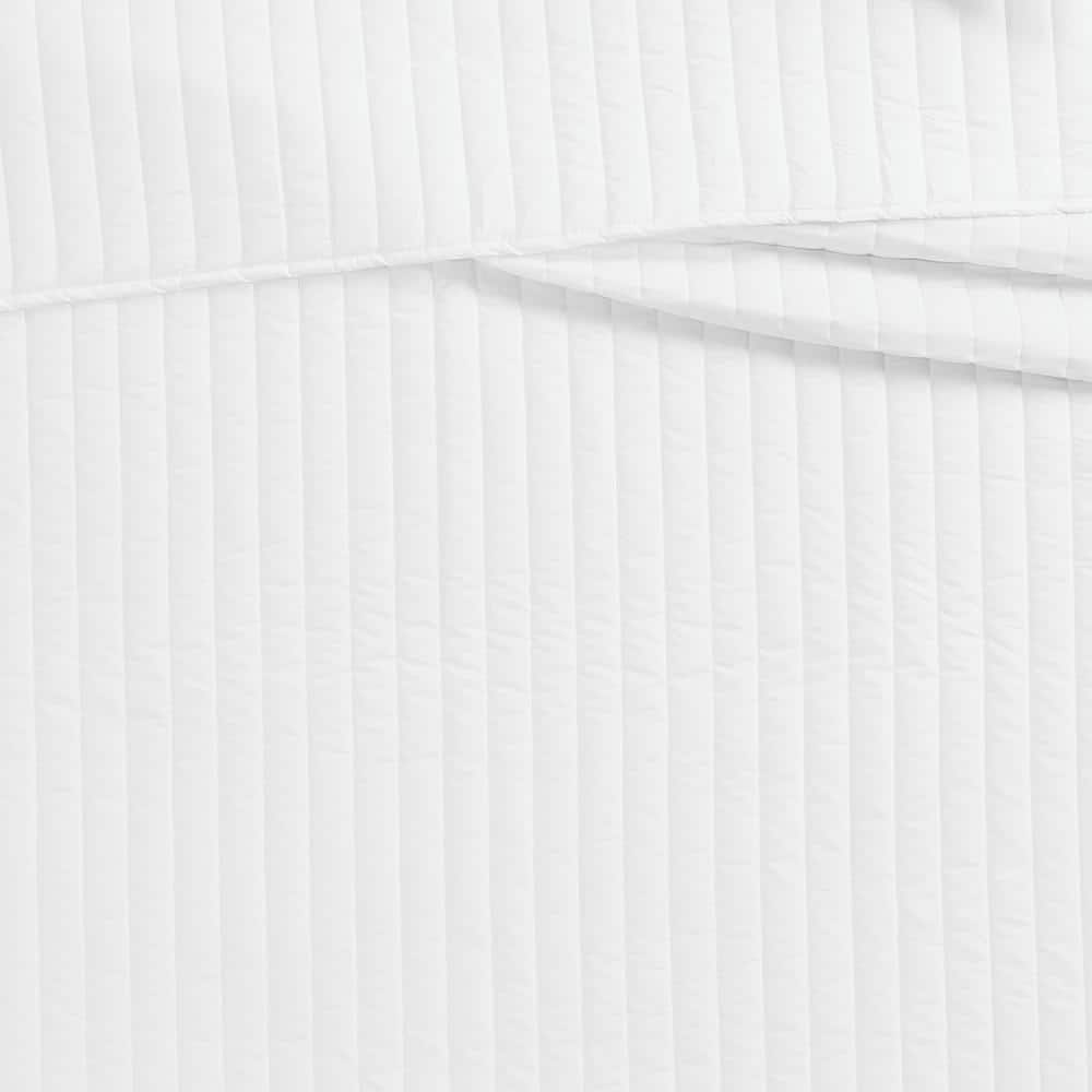 White Full Cotton Quilt Set with Polyfill