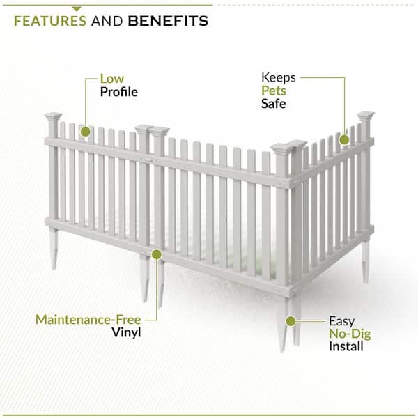 Zippity Outdoor Products Roger Rabbit 2 ft. x 2 ft. White Picket