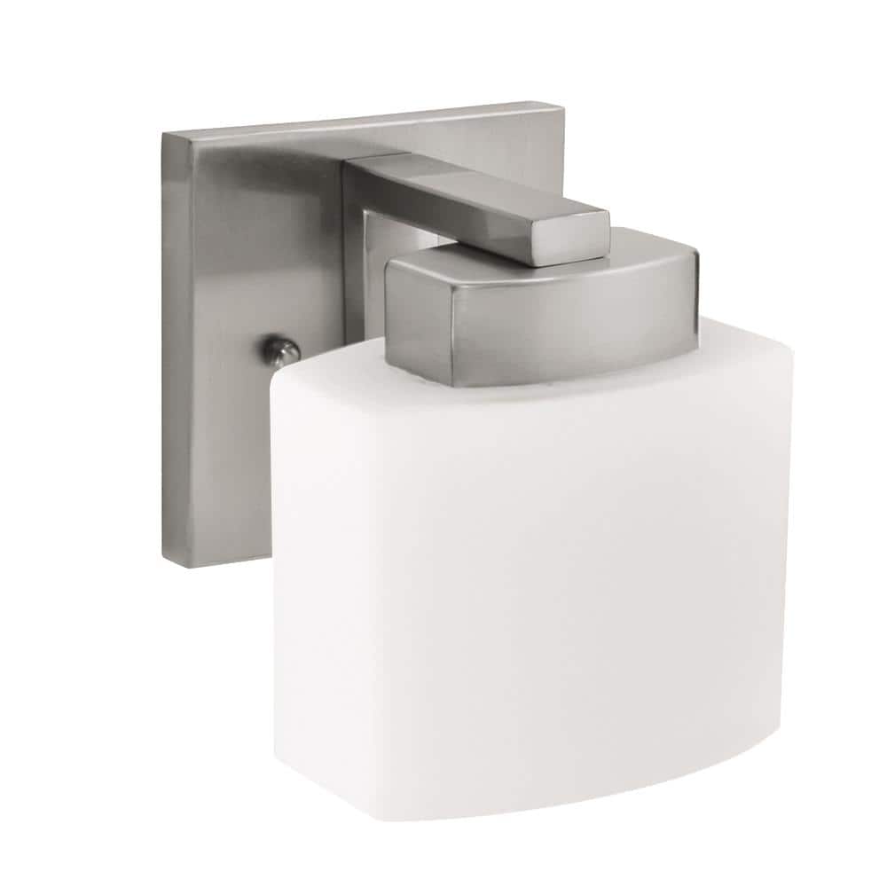 Dove Creek 6'' Satin Nickel Dimmable Vanity Wall Sconce with Frosted Glass