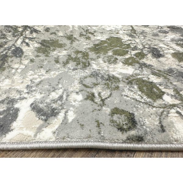 Green 8 ft. x 10 ft. Livigno 1242 Transitional Floral Area Rug