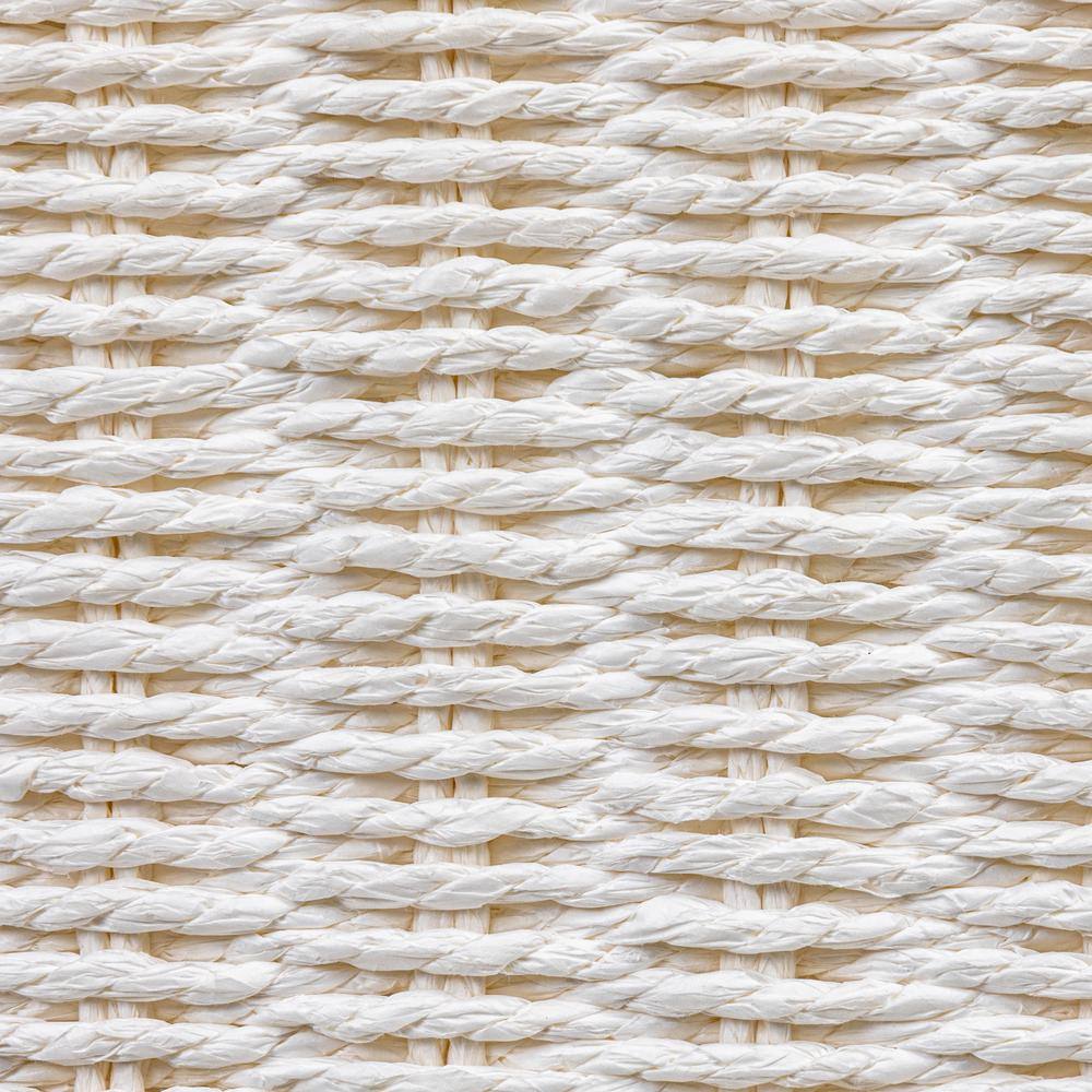 White Wicker 3-Compartment Laundry Sorter with Lid