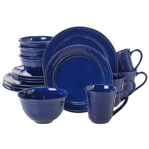 Certified International Orbit 16-Piece Traditional Cobalt Blue Ceramic Dinnerware Set (Service for 4)
