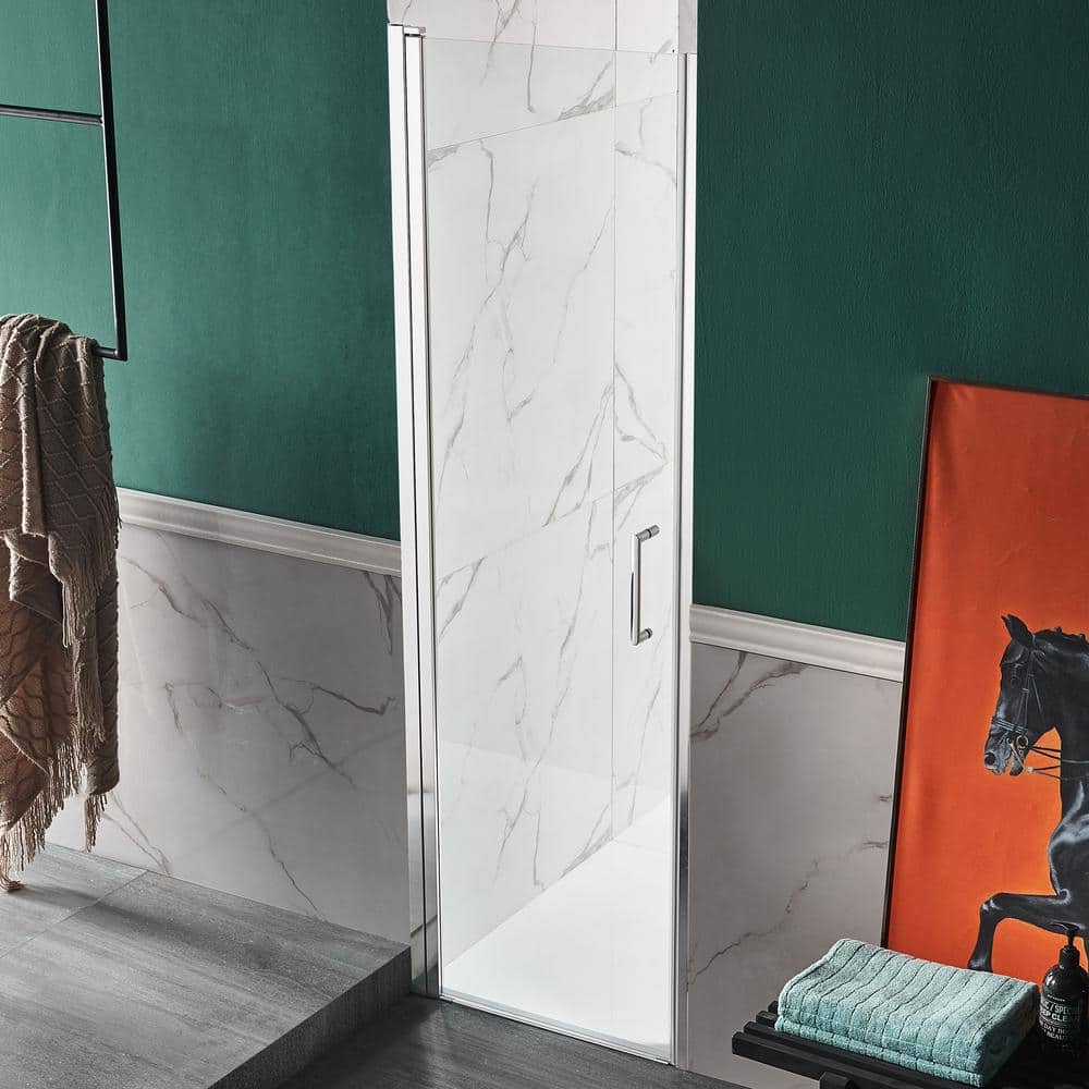 Lancer Series 29" x 72" Polished Chrome Semi-Frameless Shower Door