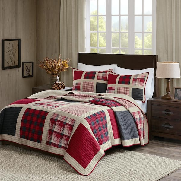 Woolrich Huntington 3-Piece Red King/Cal King Quilt Mini Set