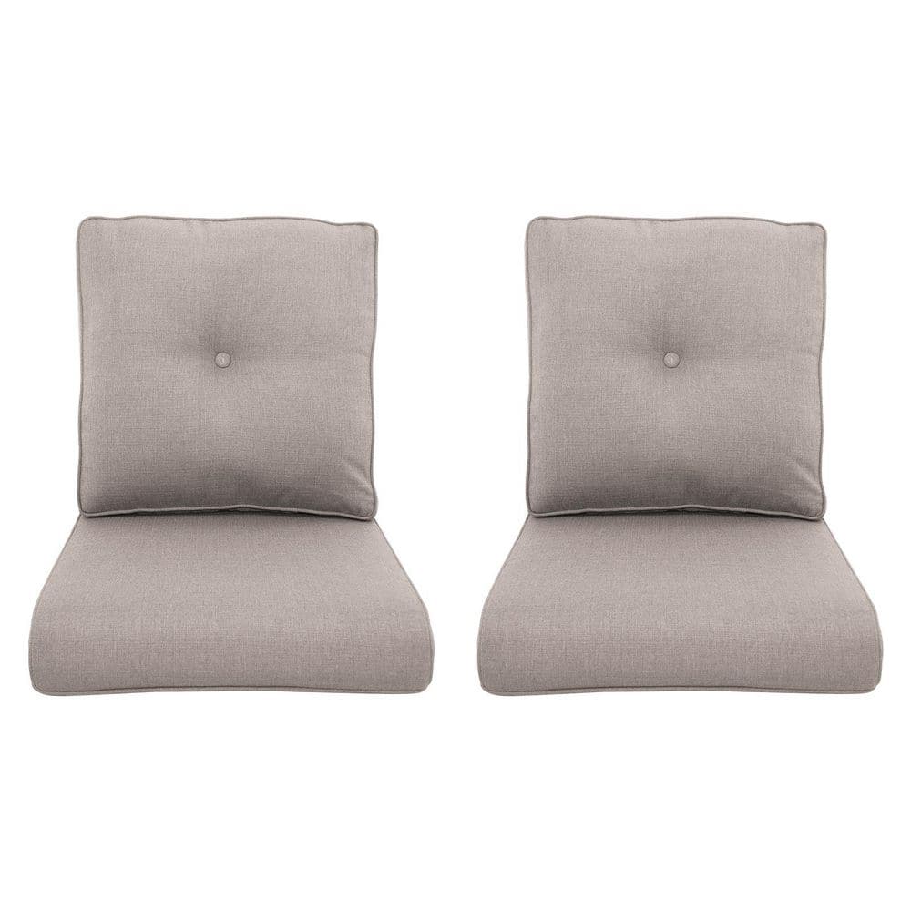 ArcLine 22 in. x 25 in. 4-Piece Deep Seating Outdoor Lounge Chair Cushion Set in Beige with Center Button (2-Set) price history on PriceWatchPro