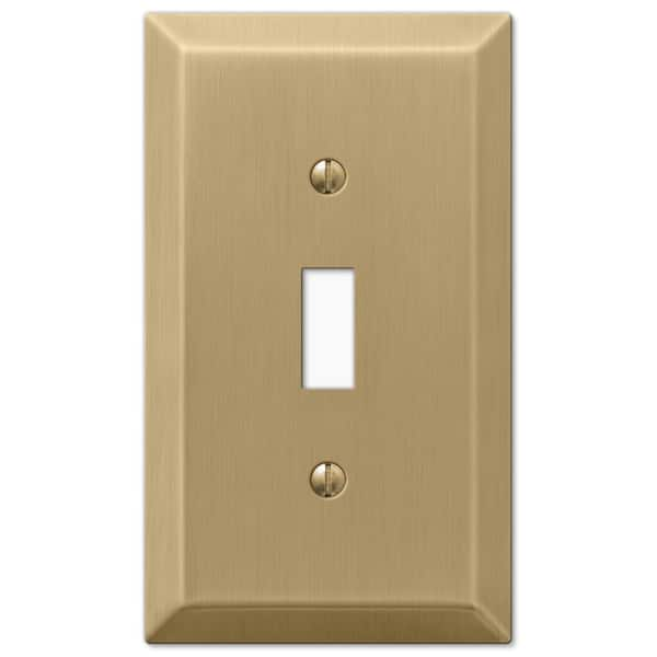 AMERELLE Metallic 1 Gang Toggle Steel Wall Plate - Brushed Bronze ...