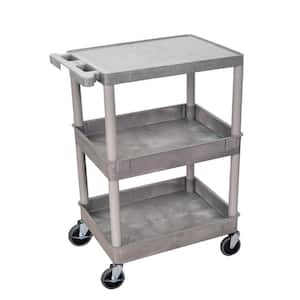 STC 24 in. 3-Shelf Utility Cart in Gray