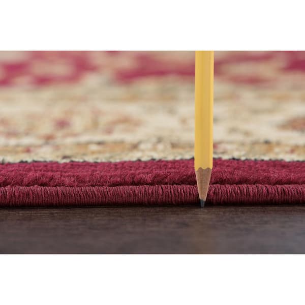 Elegance Floral Red 9 ft. x 13 ft. Indoor Area Rug