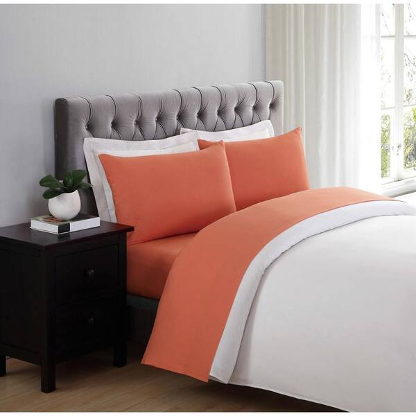Microfiber Twin Xl Sheet Set, Orange Bedding Twin Xl