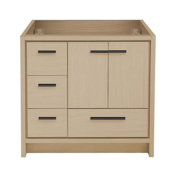 Swiss Madison Virage 36 in. W x 18.5 in. D x 33.5 in. H Bath Vanity Cabinet without Top in Light Oak