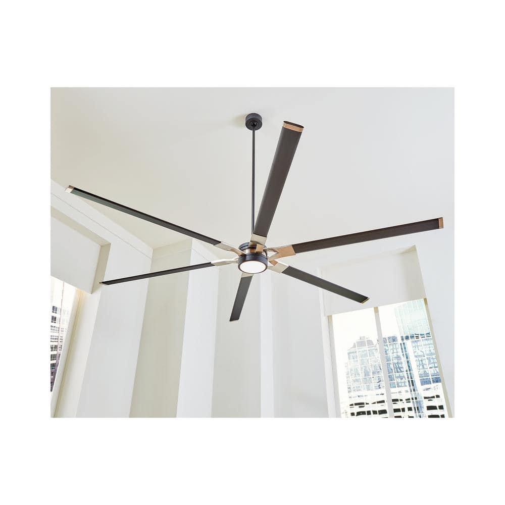 Midnight Black 96" LED Ceiling Fan with Remote and Light