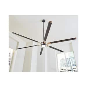 Loft 96 in. Integrated LED Indoor/Outdoor Midnight Black Ceiling Fan with Aluminum Blades, DC Motor and Remote Control