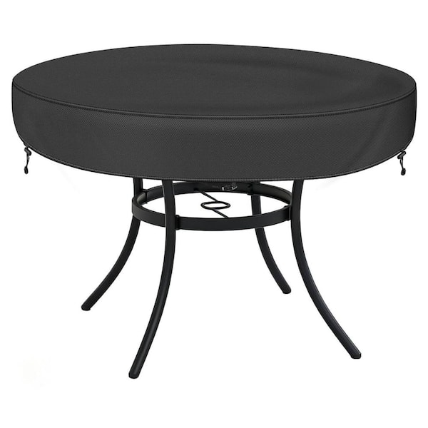 32'' Dia x 4'' H Black Round Outdoor Table Cover