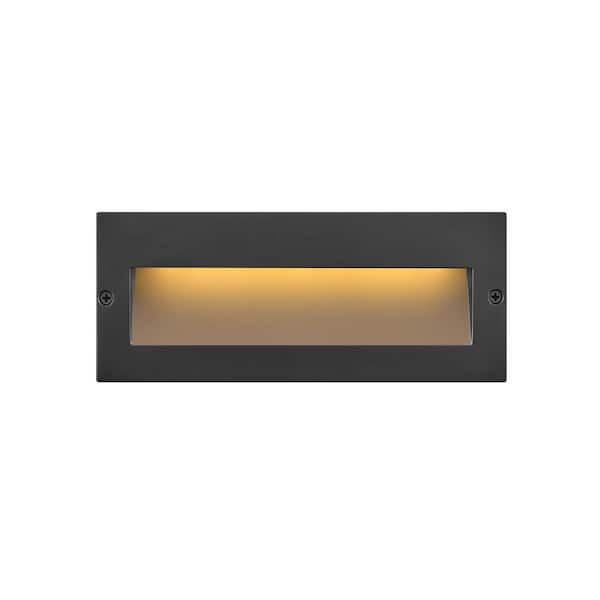 HINKLEY - Hinkley Landscape Lighting Taper Wide Horizontal 12v Step Light, Satin Black