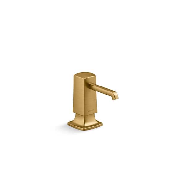 KOHLER Graze Soap/Lotion Dispenser in Vibrant Brushed Moderne Brass