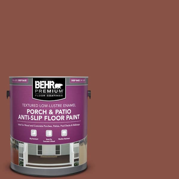 BEHR PREMIUM 1 gal. #PPU2-18 Spice Textured Low-Lustre Enamel Interior/Exterior Porch and Patio Anti-Slip Floor Paint