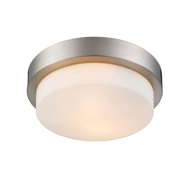 Maddox Collection 2-Light Pewter Flush Mount