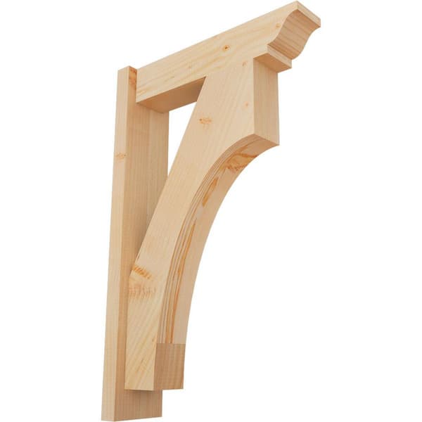 Ekena Millwork 6 in. x 32 in. x 20 in. Douglas Fir Westlake Traditional Smooth Outlooker