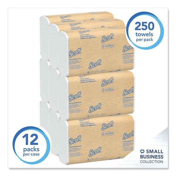 Scott Multi-Fold White Paper Towels 9 2/5 x 9 1/5 (250 Sheets Per