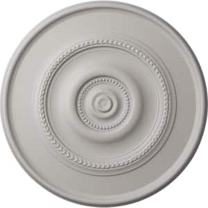 1-1/8 in. x 24-3/8 in. x 24-3/8 in. Polyurethane Traditional Reece Ceiling Medallion, Ultra Pure White