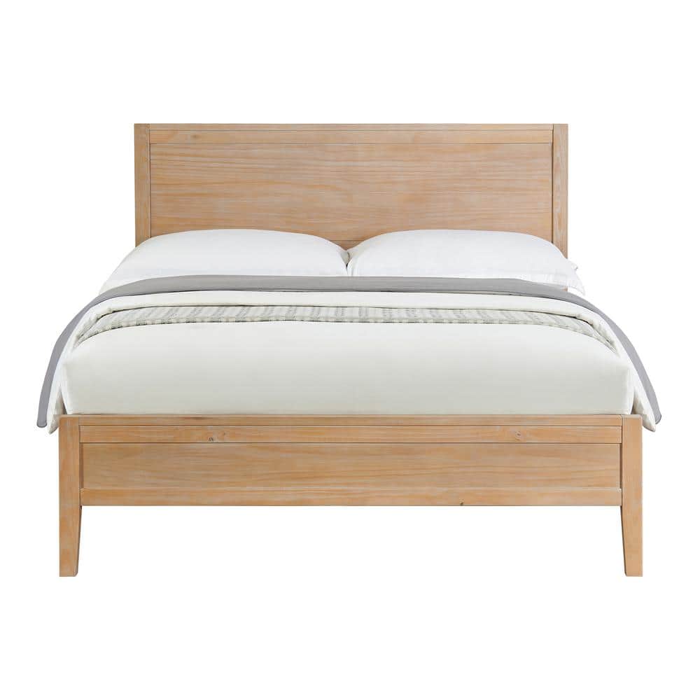 Alaterre Furniture Arden Panel Wood Queen Bed in Light Driftwood (65 in. W x 86 in. D x 50 in. H - 3