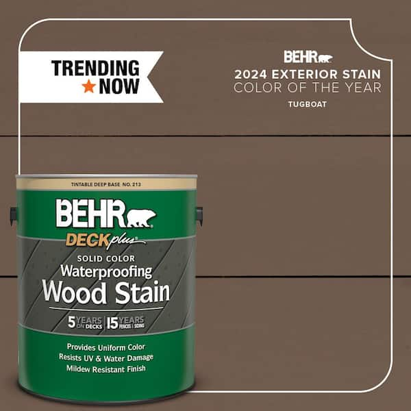 BEHR DECKplus 1 gal. #SC-141 Tugboat Solid Color Waterproofing Exterior Wood Stain