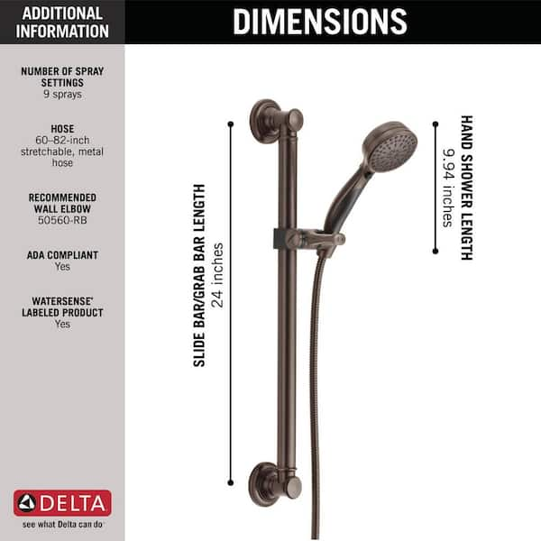 Round Waterway Elbow with Adjustable Handshower Holder - Mountain Plumbing  Products