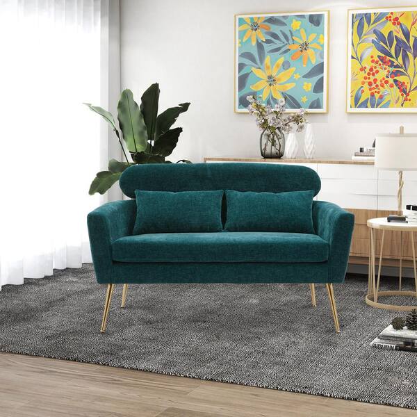 turquoise 2 seater sofa