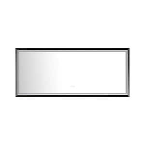 88 in. W x 38 in. H Rectangular Frameless LED Wall Mount Anti-Fog Modern Decorative Bathroom Vanity Mirror