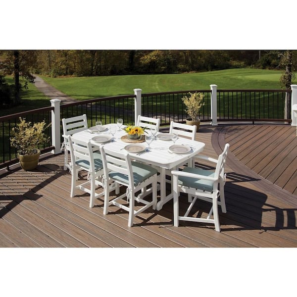 Monterey Bay Side Outdoor Dining Chair in Classic White