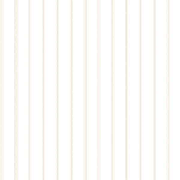 Unbranded Smart Stripes 3 Beige/White Napkin Stripe Matte Finish Non-Pasted Vinyl on Non-Woven Wallpaper Sample