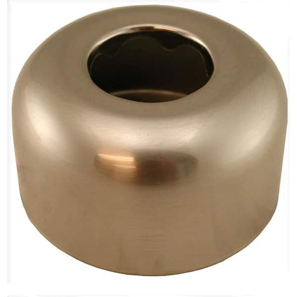 JONES STEPHENS 3 in. O.D. x 1-3/4 in. Height Box Pattern Steel Escutcheon for 1-1/4 in. Tubular in Brushed Nickel