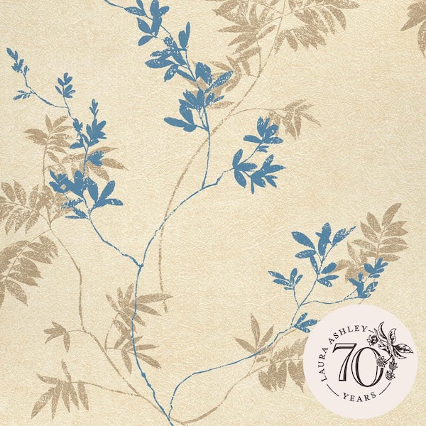 Laura Ashley Mari Gold Removable Wallpaper Sample