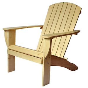 Unfinished Cedar Extra Wide Adirondack Chair with Built-In Bottle Opener and Matching Folding Table