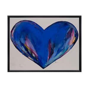 Open Your Heart Framed Canvas Wall Art - 24 in. x 16 in. Size, by Kelly Merkur 1-pc Black Frame
