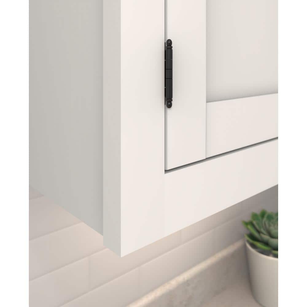 Matte Black Steel Full Wrap Cabinet Hinge with Ball Tip