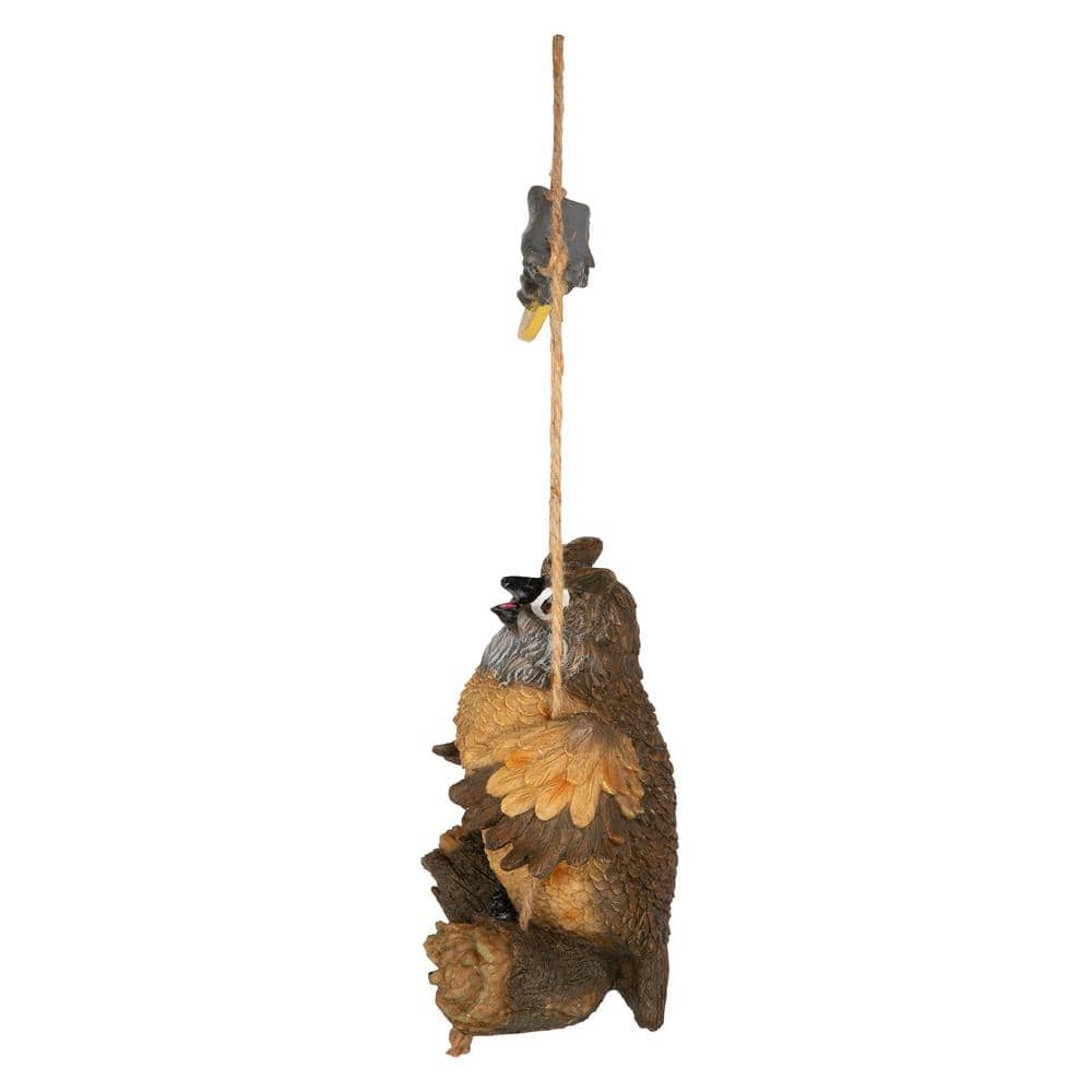Howie the Hoot Owl Swinging Resin Sculpture for Halloween