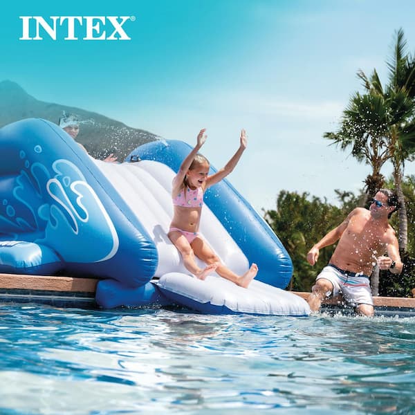 Intex Blue Vinyl Inflatable Swimming Pool Water Slide, Blue (2