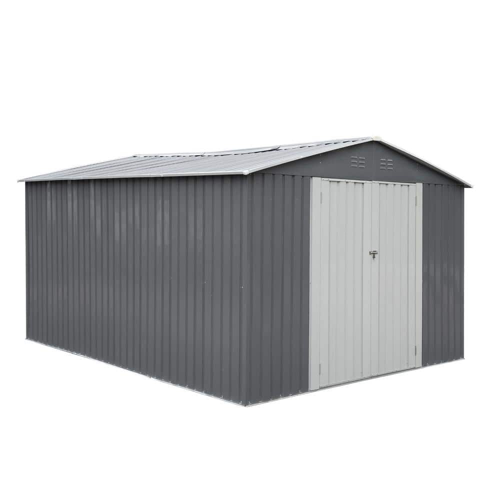 Mondawe 10 ft. W x 12 ft. D Gray and White Outdoor